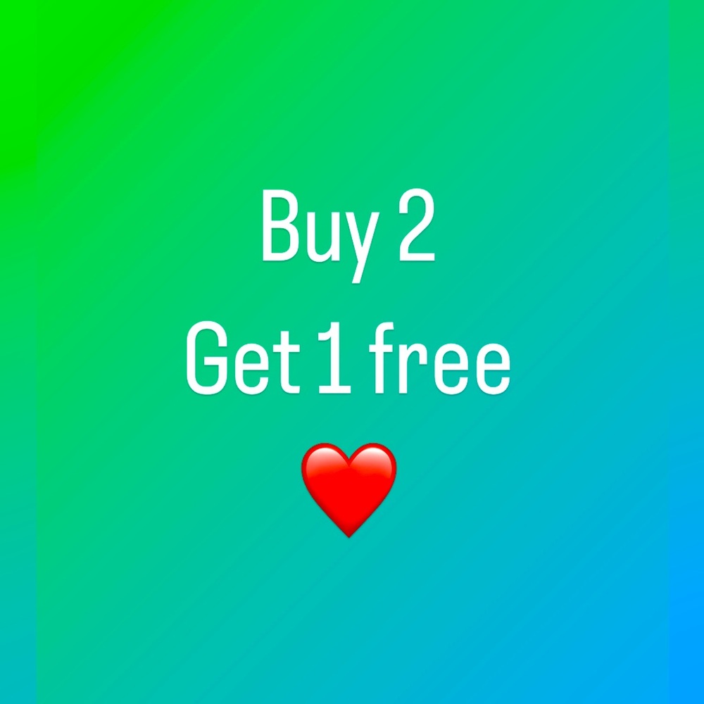 Buy two get one free